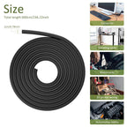 6M Self-Closing Braided Cable Management Sleeve – 20mm Cable Management Sleeve Richie's black 6m- Cutable