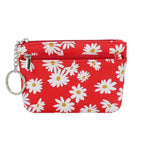 Daisy Print Coin Purse with Zipper & Keychain – Women's Wallet Coin Purse Wallet Richie's