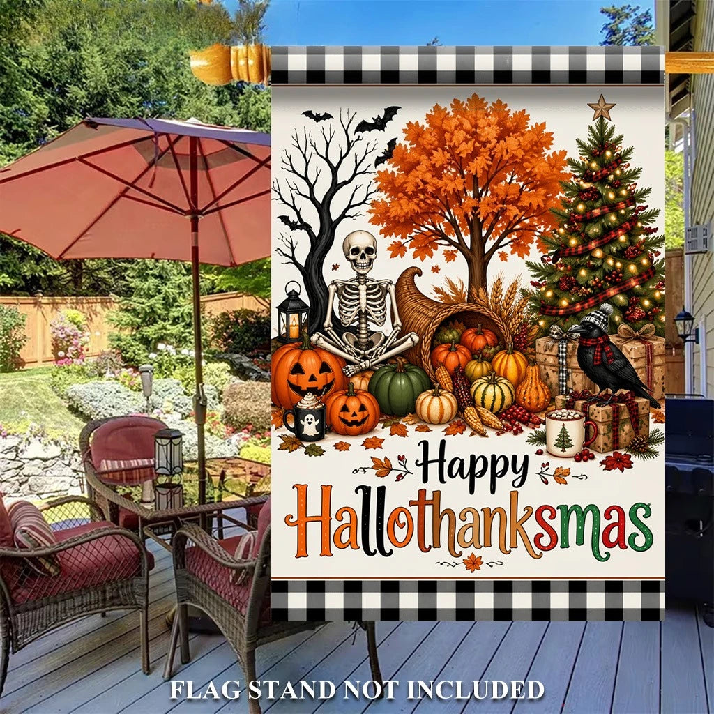 Flax Garden Flag – Halloween Thanksgiving Christmas Yard Banner Garden Flag Richie's