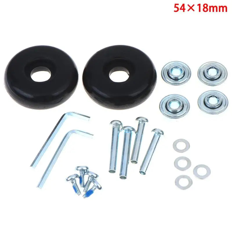 Universal Silent Luggage Caster Wheels Replacement – 2 Pack Luggage Caster Wheels Richie's 54x18mm