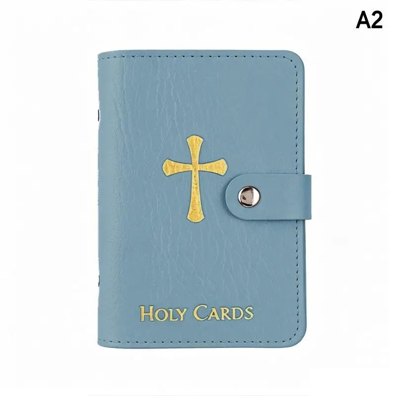 Leather Holy Card Holder – Prayer Card Organizer, Snap Close Card & ID Holder Richie's A2