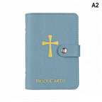 Leather Holy Card Holder – Prayer Card Organizer, Snap Close Card & ID Holder Richie's A2