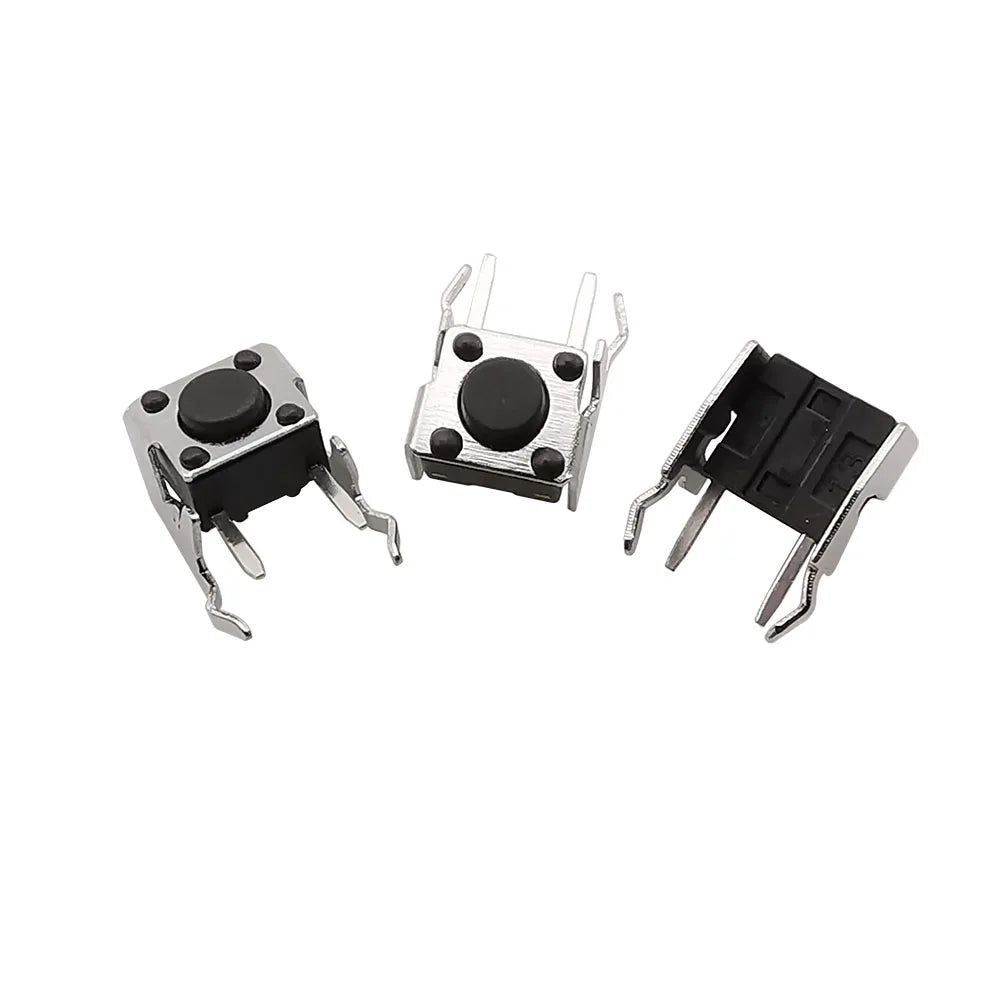 50Pcs 6x6mm Momentary Tactile Push Button Switch PCB Right Angle Tactile Push Switch Richie's 6x6x7.5mm