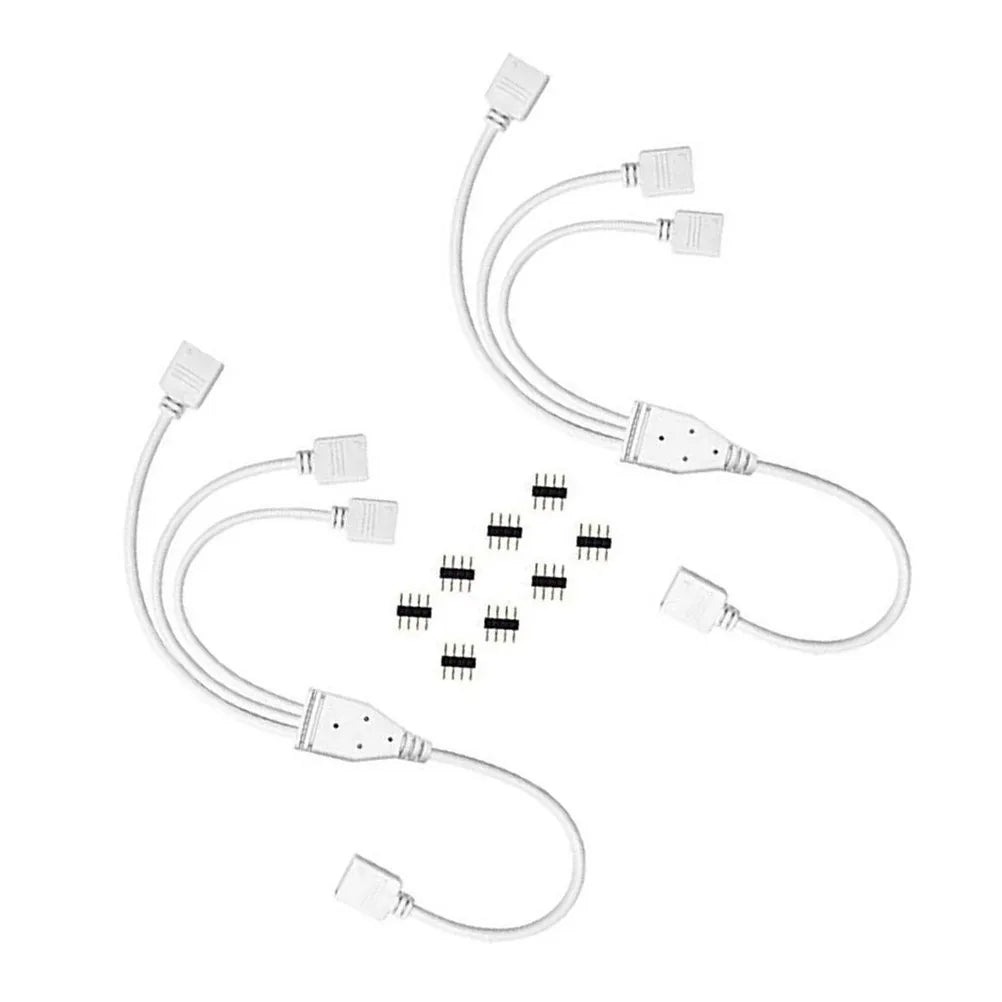 4-Pin RGB LED Strip Splitter Cable Kit – SMD 5050 3528, 2-Pack LED Strip Connector Richie's