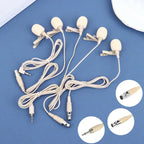 Beige Lavalier Lapel Clip Mic 80–20kHz Omnidirectional + 2 Covers Lavalier Microphone Richie's