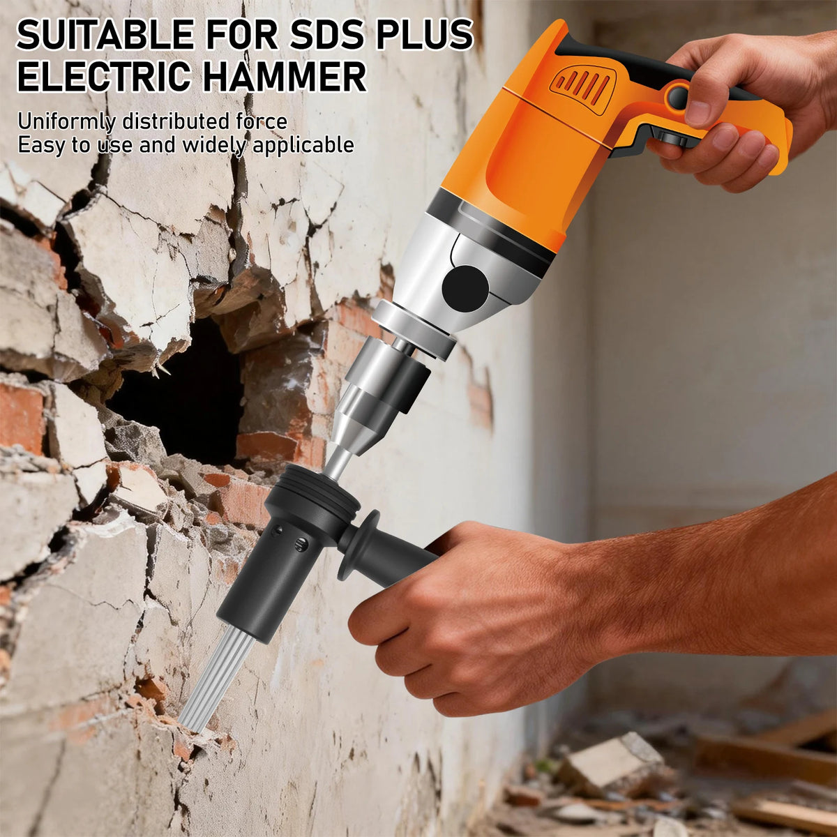 SDS Plus Needle Scaler – 18 Hardened Steel Needles & Case Needle Scaler Attachment Richie's
