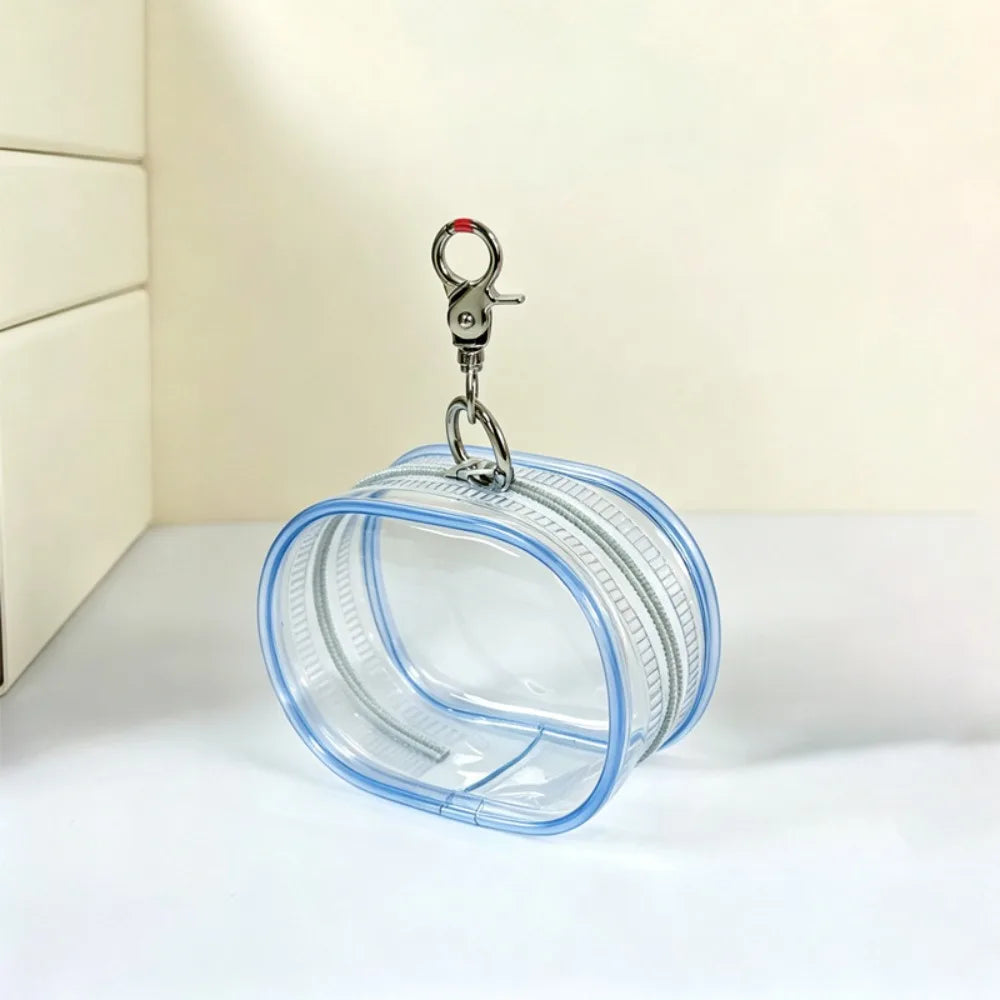 Transparent PVC Pet Food Pouch with Zipper & Hanging Loop Pet Treat Pouch Richie's Light Blue 1
