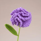 Handmade Crochet Carnation Bouquet – Colorful Knit Wool Flowers Crochet Flower Bouquet Richie's Purple