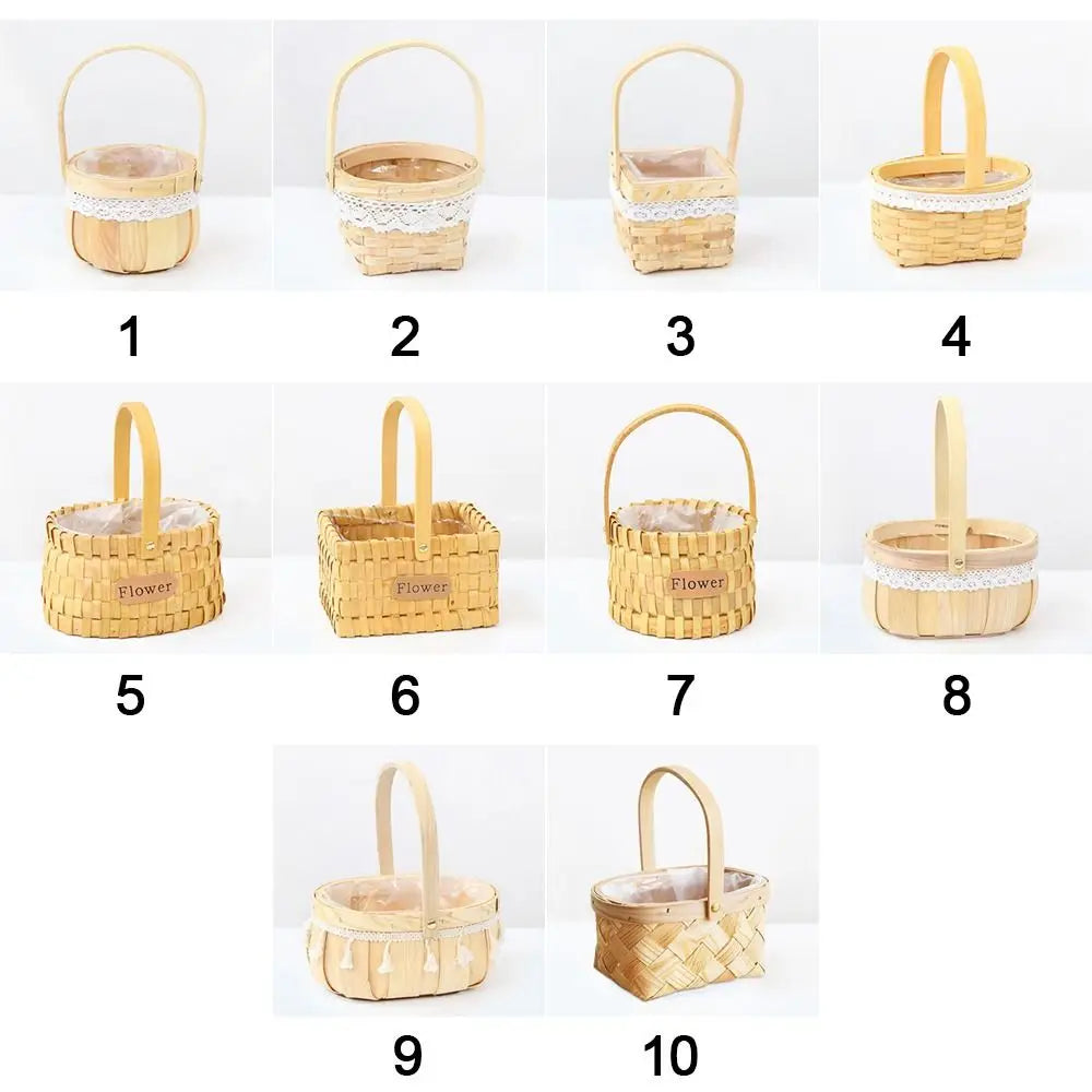 Mini Handwoven Dollhouse Basket – DIY Wicker Flower Basket Miniature Craft Basket Richie's