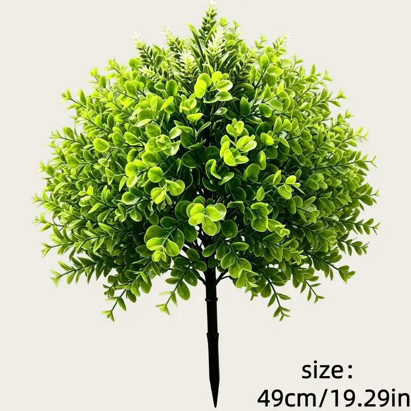 Artificial Boxwood Shrub Ground Stake – Outdoor Fake Plant Artificial Garden Plant Richie's Green