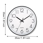 8 Inch Silent Wall Clock – Quartz Battery Operated Modern Design Wall Clock Richie's