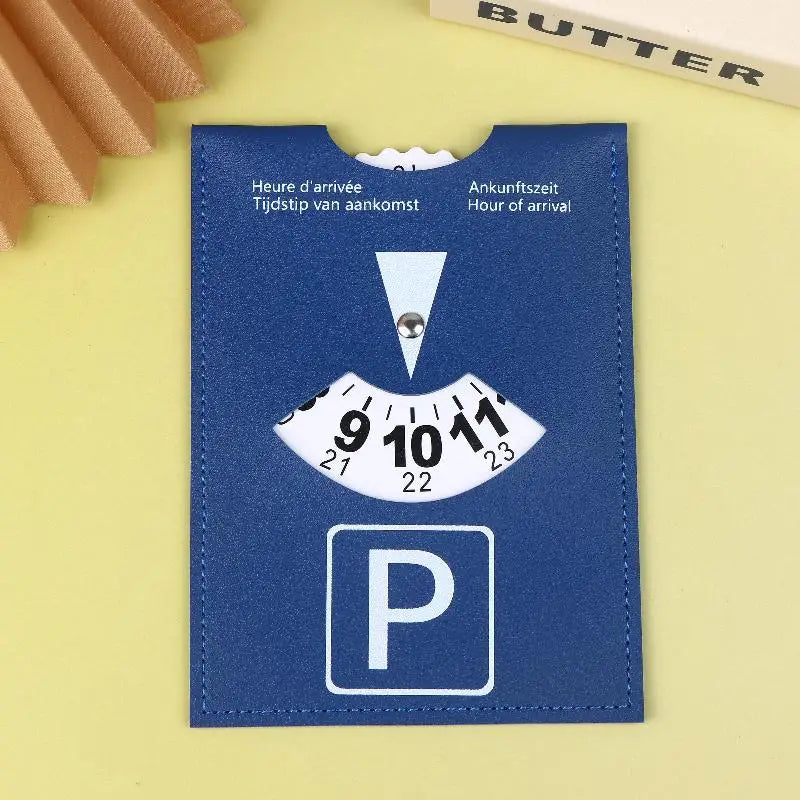 PU Leather Parking Disc 4-Language European Design | 1/3/5 Pack Car Parking Disc Richie's 5Pcs