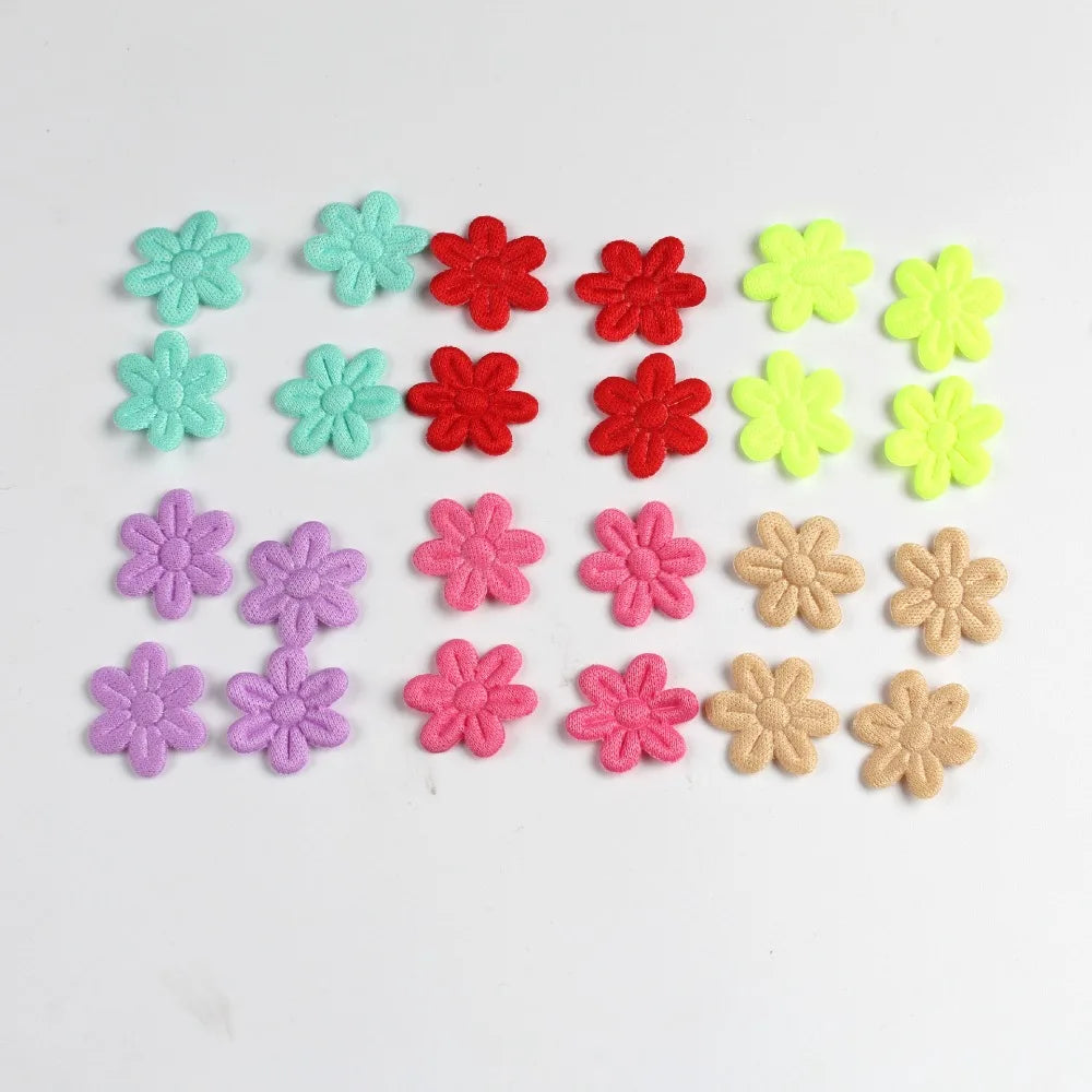 100pcs 2CM Felt Five-Petal Flower Stickers – DIY Hair Accessories Craft Flower Stickers Richie's