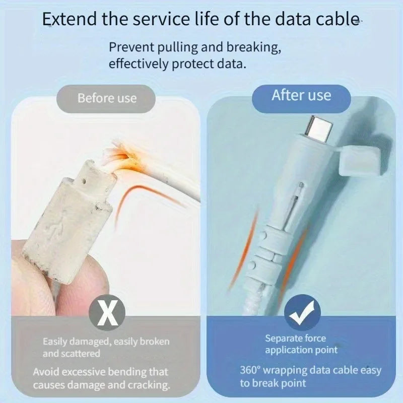 USB-C Cable Protectors Silicone Anti-Break Sheaths 5/10 Pack Cable Protector Richie's