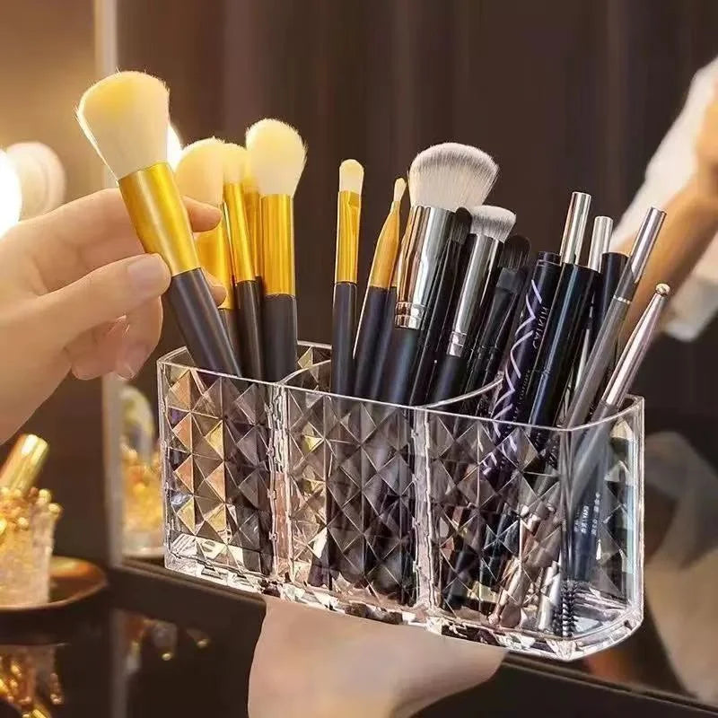 Diamond Acrylic Makeup Brush Holder & Desk Organizer Makeup Brush Holder Richie's Default Title