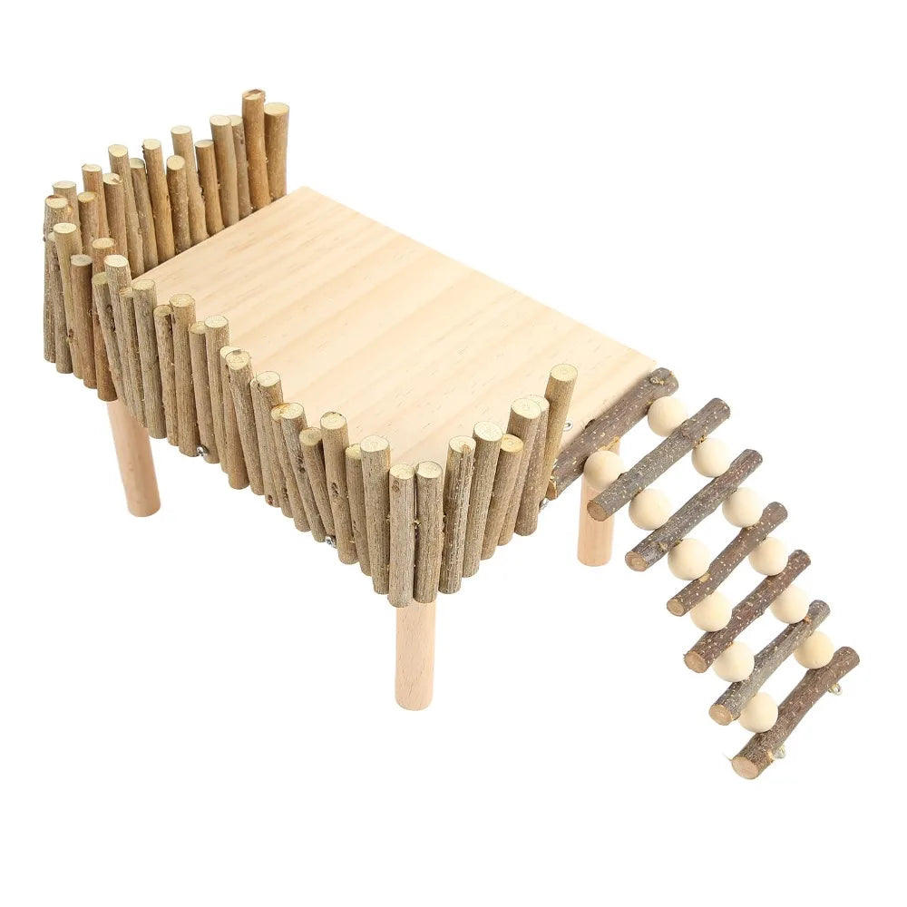 Wooden Hamster Climbing Platform with Ladder | Small Pet Toy Small Pet Toy Richie's
