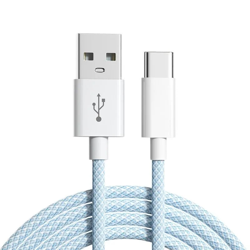 FUCHU 6A Braided USB-A to USB-C Fast Charging Cable 1M 2M USB-C Charging Cable Richie's