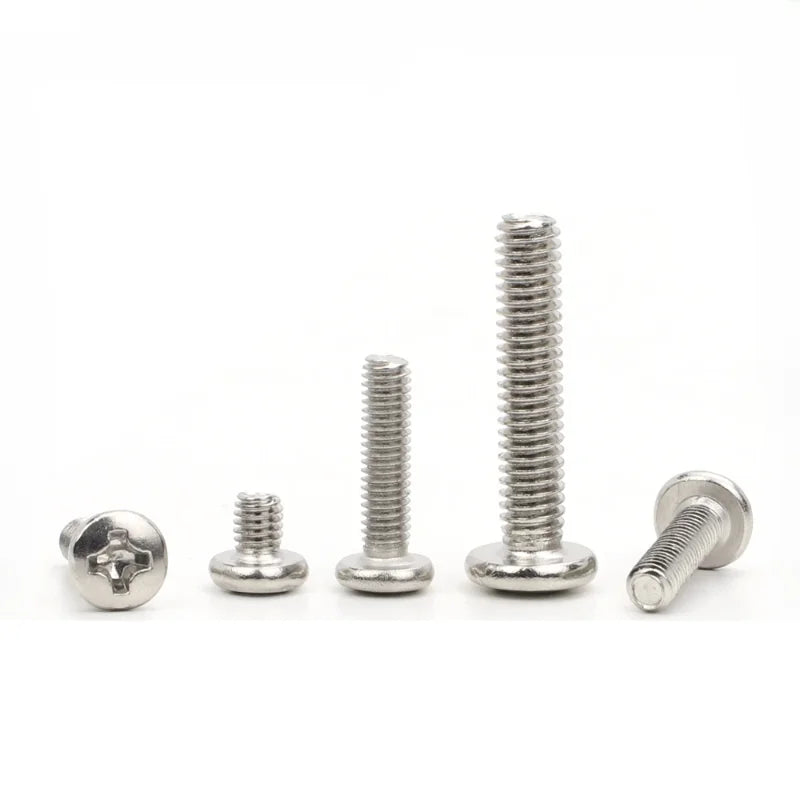Nickel-Plated Phillips Pan Head Machine Screws M1–M6 Machine Screws Richie's