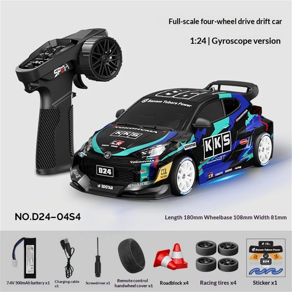 Hstar 1/24 4WD Drift RC Car Gyro 2.4G High-Speed Racing Model Drift RC Car Richie's 04S4