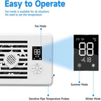4x10" Smart Register Booster Fan with Remote & Thermostat Control HVAC Vent Booster Fan Richie's