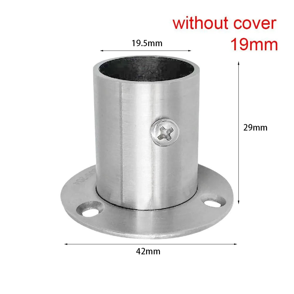 Stainless Steel Closet Rod Bracket with Cover 19mm–32mm Closet Rod Bracket Richie's 22mm-without cover