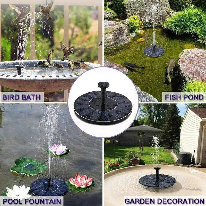 Solar Fountain Pump RGB LED Light – Pond, Bird Bath & Pool Solar Fountain Pump Richie's