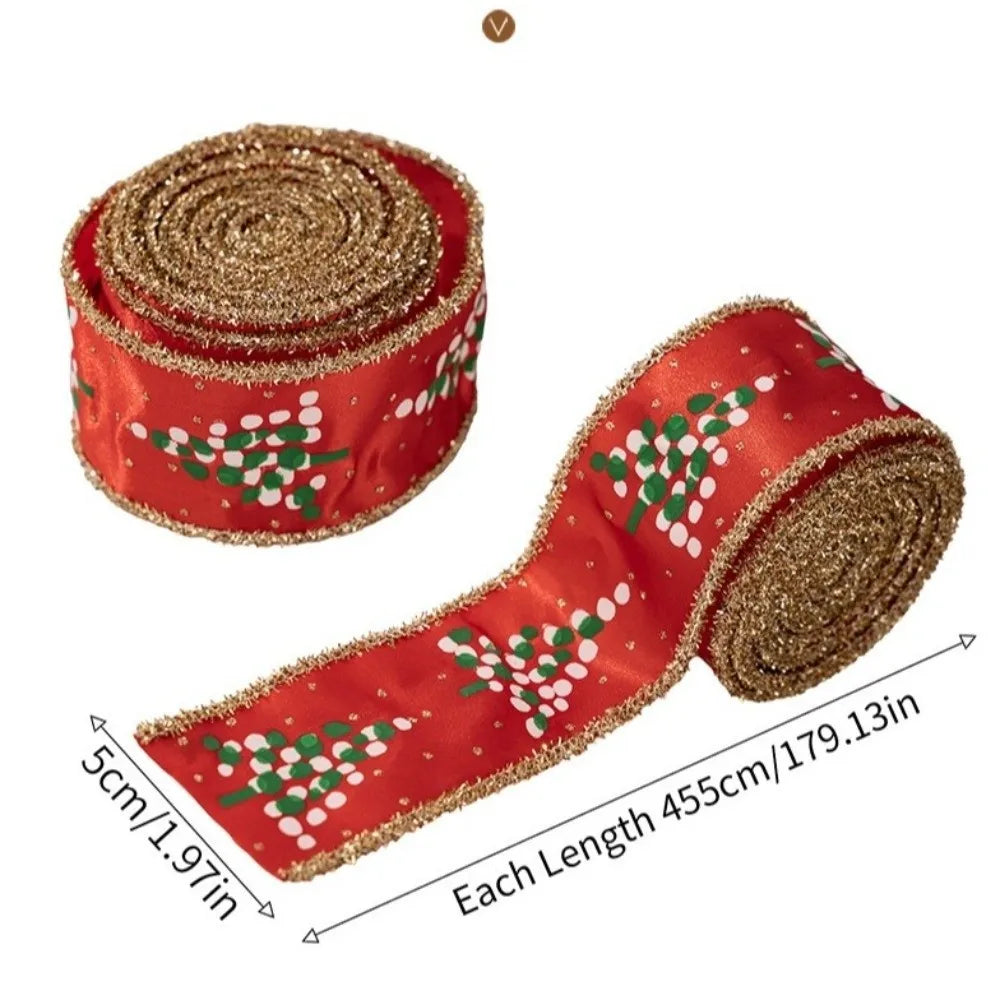 Gold Christmas Tree Ribbon – DIY Fabric Bow & Swirl Décor Christmas Ribbon Richie's