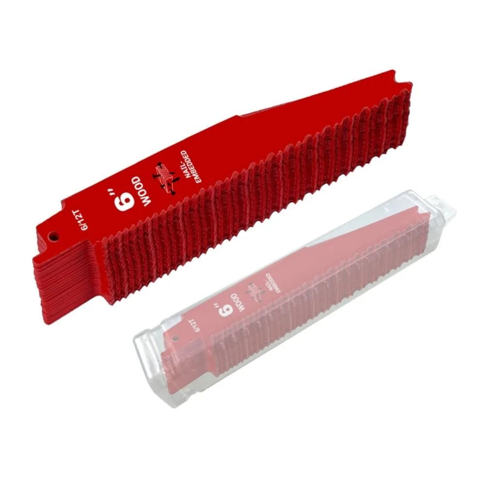 25-Pack Bi-Metal Reciprocating Saw Blades 6" 6/12 TPI Reciprocating Saw Blades Richie's GRAY
