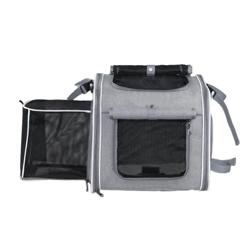 Pet Carrier Backpack & Bike Basket – Expandable 39L, Up to 8kg Pet Carrier Backpack Richie's Grey