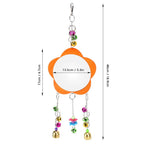 Bird Hanging Mirror Toy with Bells & Beads – Orange Bird Cage Toy Richie's