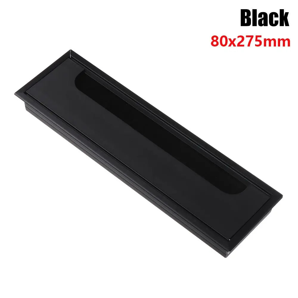 Rectangle Desk Cable Grommet Wire Hole Cover | Cable Organizer Desk Cable Grommet Richie's black-80x275mm