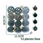 12pcs Foam Christmas Ball Ornaments 6cm Xmas Tree Pendants Christmas Ornaments Richie's