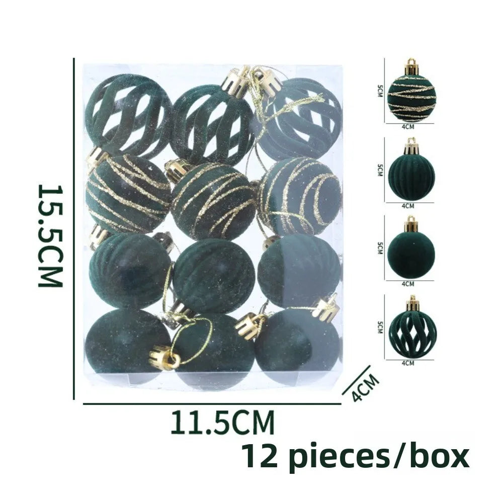 12pcs Foam Christmas Ball Ornaments 6cm Xmas Tree Pendants Christmas Ornaments Richie's