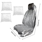 Disposable Clear Plastic Car Seat Covers 20/60 Pcs Waterproof Car Seat Cover Richie's transparent-60PCS