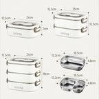 Stainless Steel Thermal Lunch Box Set – Stackable & Insulated Thermal Lunch Box Richie's