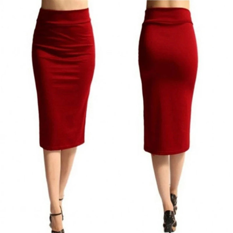 Women's High Waist Bodycon Pencil Skirt – Knee Length Bodycon Pencil Skirt Richie's