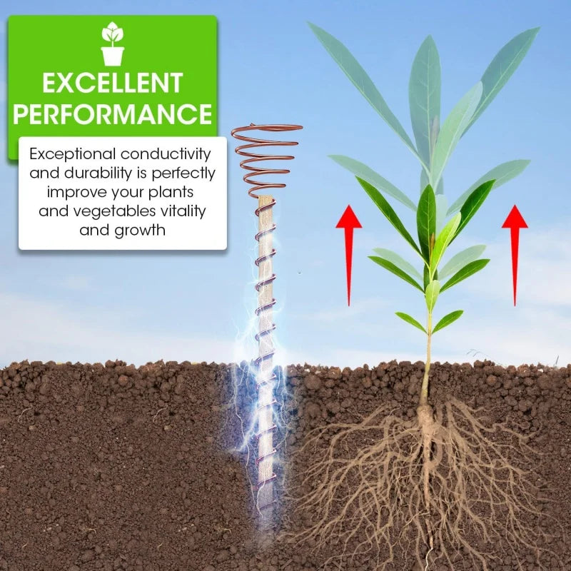 Electroculture Copper Garden Stakes – Plant Growth Antennas Garden Plant Stakes Richie's