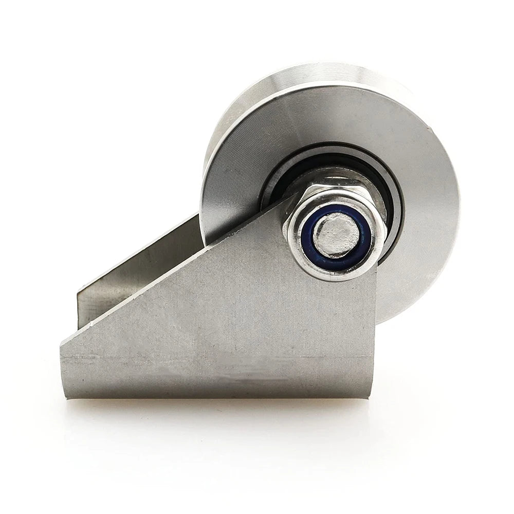 304 Stainless Steel V-Groove Sliding Wheel Roller Pulley Track Rail Sliding Wheel Pulley Richie's