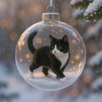 Cat Christmas Ball Ornament Acrylic Bauble DIY Pendant Christmas Ornament Richie's Style 8