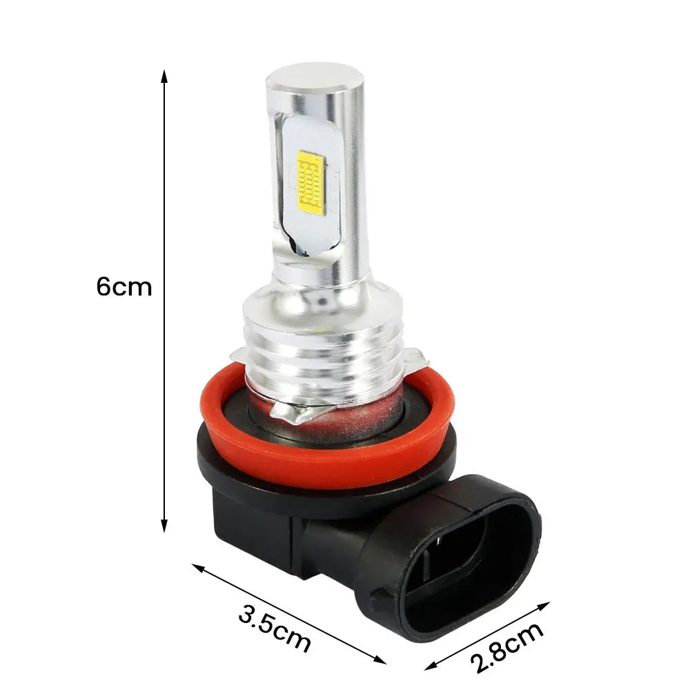 ODOMY 100W LED Fog Light Bulbs H8 H11 H16 6000K White 2PCS LED Fog Light Bulbs Richie's