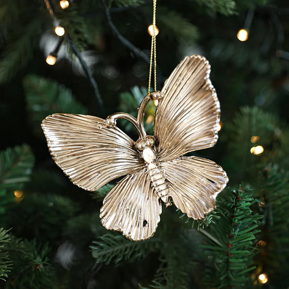Gold Angel & Snowflake Christmas Tree Hanging Ornaments Christmas Ornaments Richie's butterfly