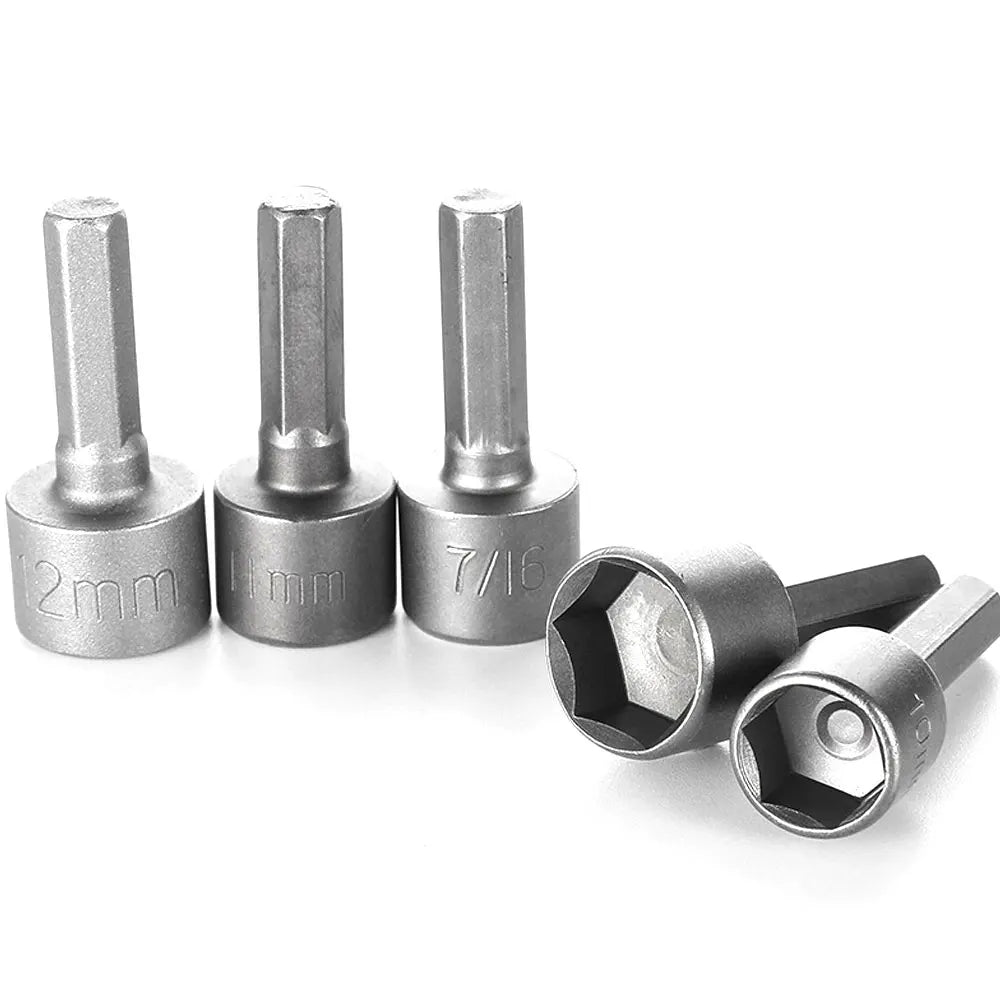 9/14 Pcs Hex Nut Driver Drill Bit Socket Set | 1/4" Shank Nut Driver Bit Set Richie's