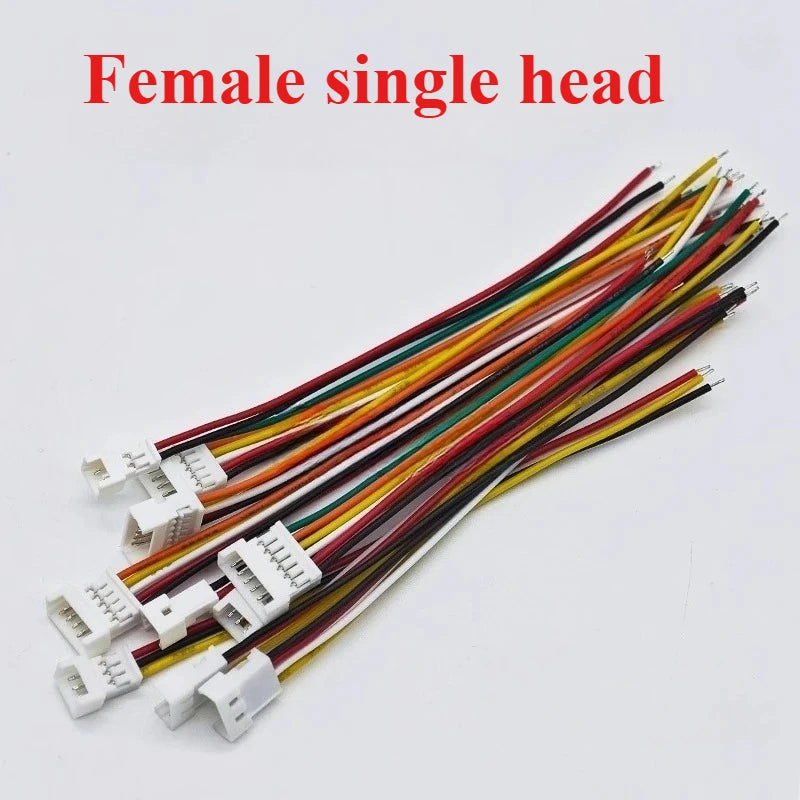 10PCS JST MX1.25 Connector Wire 2–12 Pin Male Female Pair Plugs Electronic Connector Wire Richie's Female single head 3P 100mm