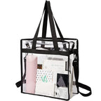 Transparent Waterproof PVC Tote Bag | Large Crossbody Shoulder PVC Tote Bag Richie's Black
