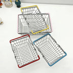 Mini Metal Wire Shopping Basket – Mesh Desk Organizer 2 Sizes Wire Storage Basket Richie's