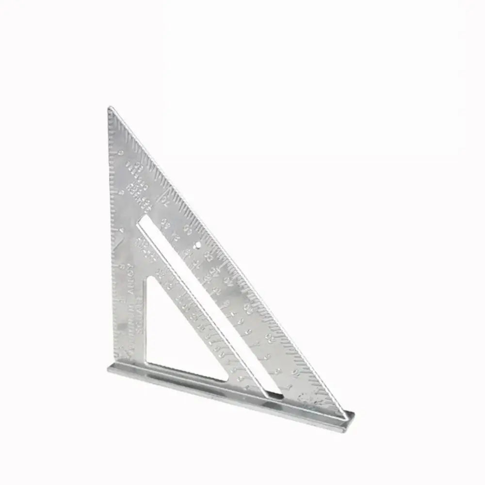 7-Inch Aluminum Triangle Ruler – Metric & Imperial Woodworking Tool Woodworking Angle Ruler Richie's silver-english