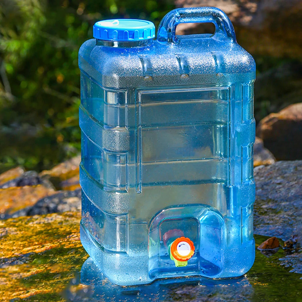 28L Camping Water Storage Bucket with Faucet & Hose Camping Water Container Richie's