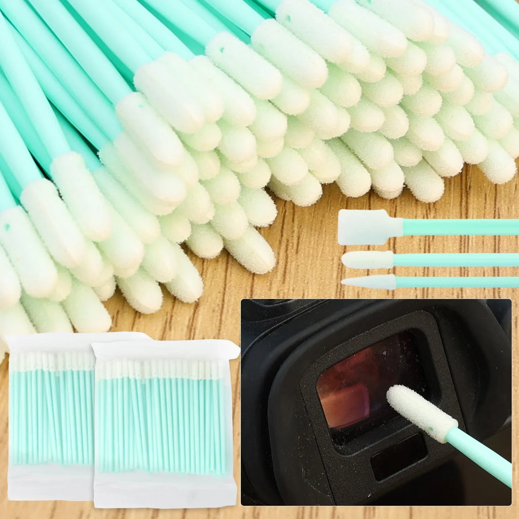 100PCS Foam Sponge Tip Swabs – Printer & Camera Lens Cleaner Cleaning Swab Kit Richie's