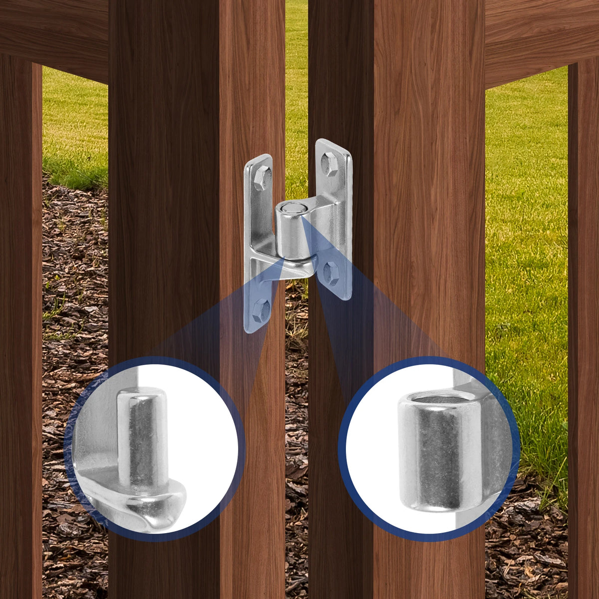 Heavy Duty 600 lb Detachable Gate Hinge – Stainless Steel Gate Hinge Richie's