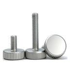5pcs Stainless Steel Knurled Thumb Screws M3 M4 M5 Flat Head Thumb Screws Richie's